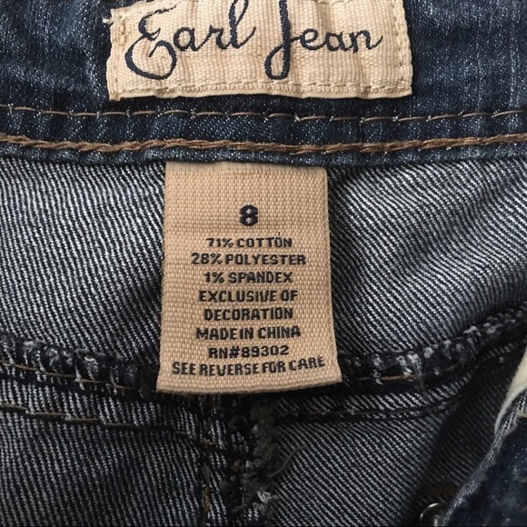 EARL JEANS Bootcut Bling Embroidered Pockets Mid Rise Stretch Denim Western 8 - Picture 10 of 12